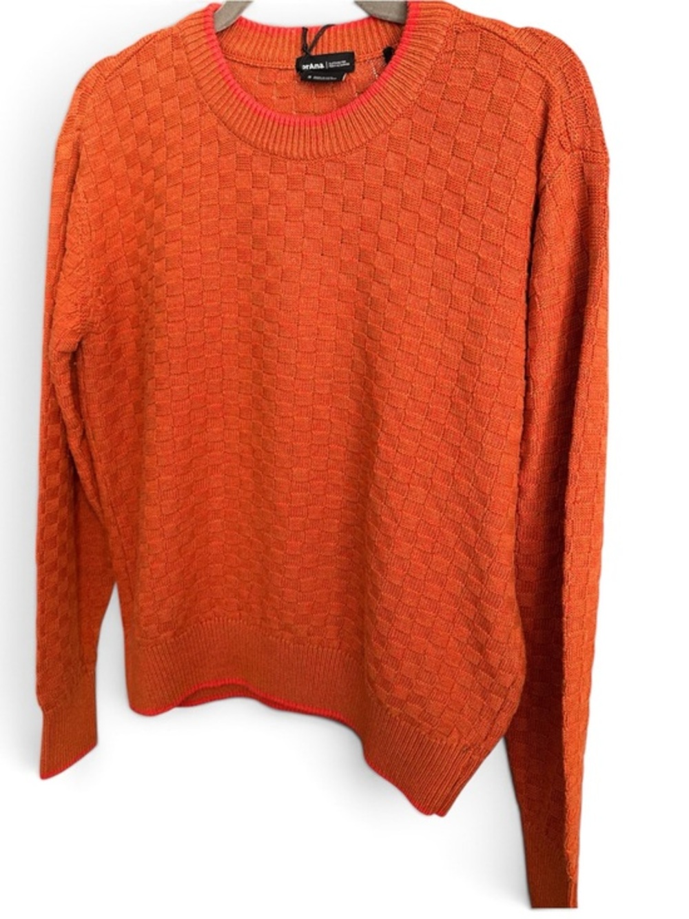 NWT prAna Textured Organic Cotton Blend Sweater Orange Size Small